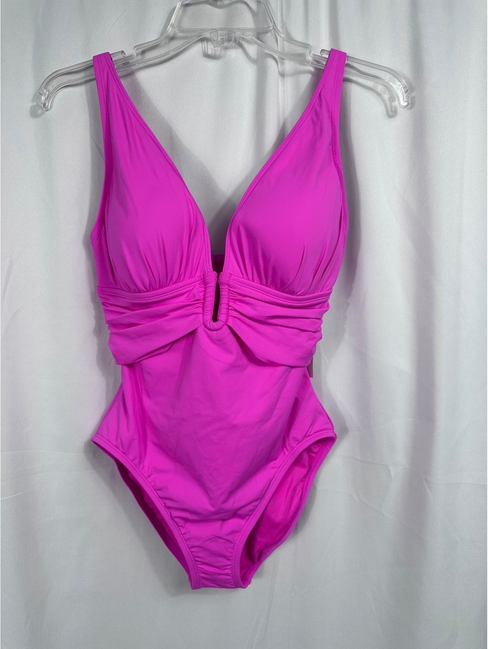 Bleu Rod Beattie Dahlia Pink One Piece Swimsuit Size 6